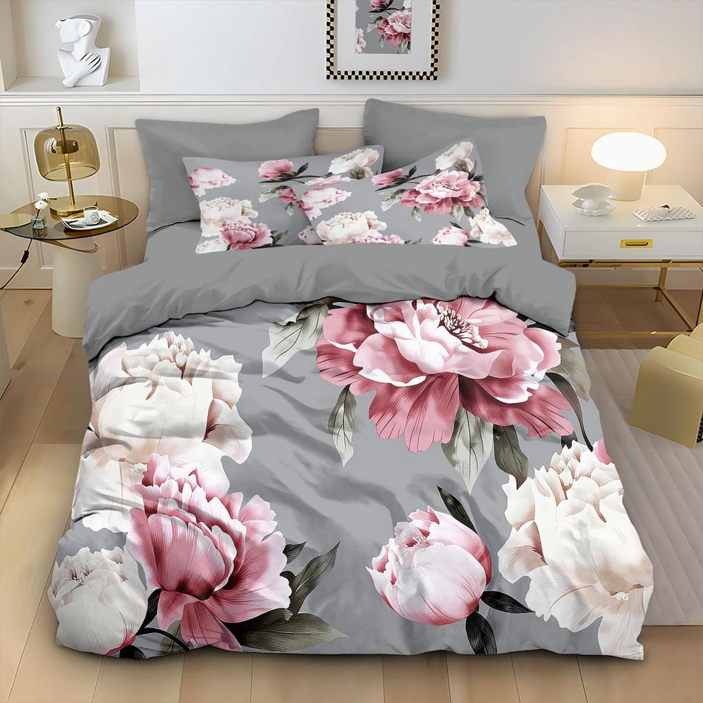 High-quality Printing Duvet Cover Set,Retro Print Bedding Set with Pillowcases 75*50cm for Adult Kids,Gifts for family members