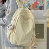 Korean version ins style solid color small fresh schoolbag women, junior high school girls, high school students backpack light travel backpack