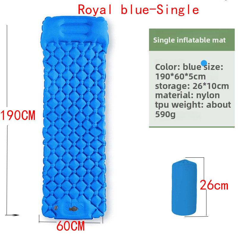 Single/Double Camping Sleeping Pad Ultralight Camping Mat Foot Pump Inflatable Sleeping Mats for Outdoor Tent Backpacking Hiking