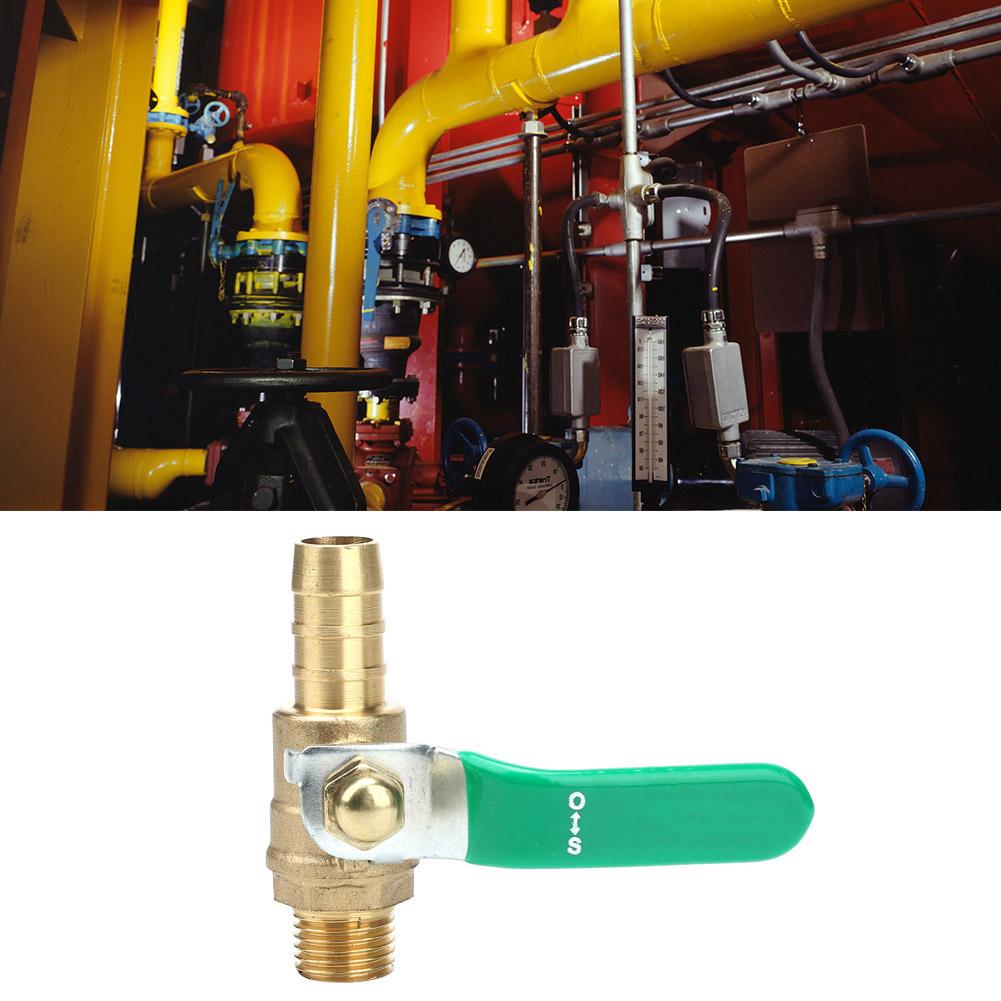 G1Celsius4   Male to 8Celsius10Celsius12mm Hose Barb   Valve Green Lever Handle Thicken Brass Valve(8mm)