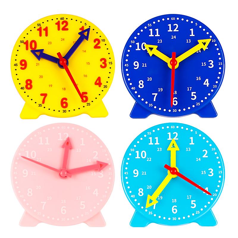 10cm Three-Hand Linkage Clock for Time Recognition - Elementary School Teaching Aid for Grades 1 and 2