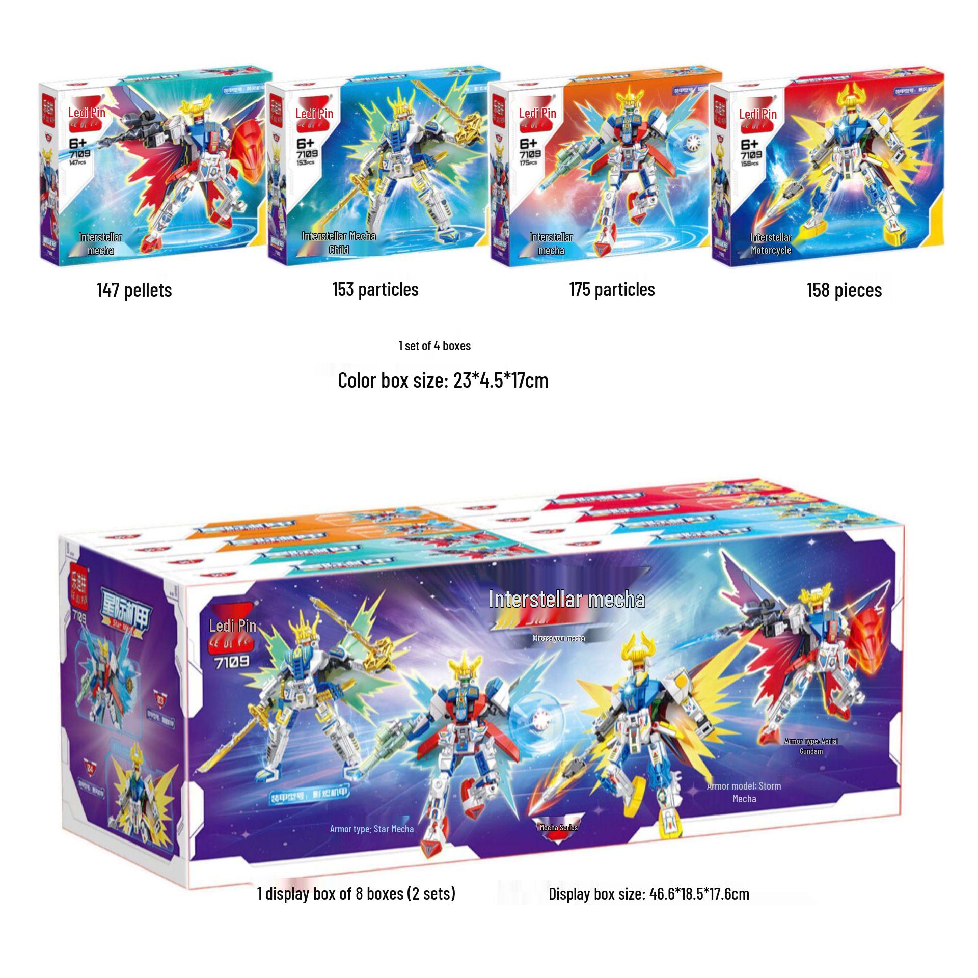 

Леди Пин Звездный Межзвездный Меха Конструктор - Совместим с Лего, Развивающая игрушка для мальчиков и детей 23 x 4.5 x 17 cm