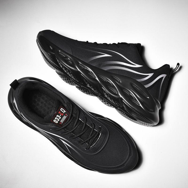 

Мужские кроссовки, дышащие сетчатые женские кроссовки большого размера, летние повседневные легкие и мягкие модные туфли на платформе для пар 39 чёрный