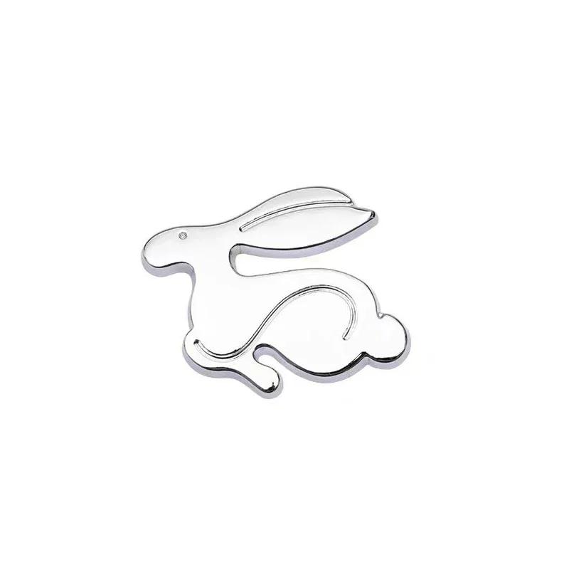 opq1 1Pcs Car Accessories Grille Badge Sticker Rabbit GTI Logo Decal For VW GTI Polo Golf Passat  Scirocco Jetta Tiguan Beetle Touran