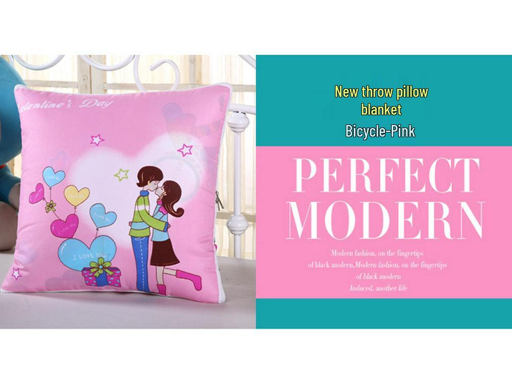 Dual-Use Pillow Blanket: Air Conditioning Quilt & Lumbar Cushion for Sofa, Car, or Office