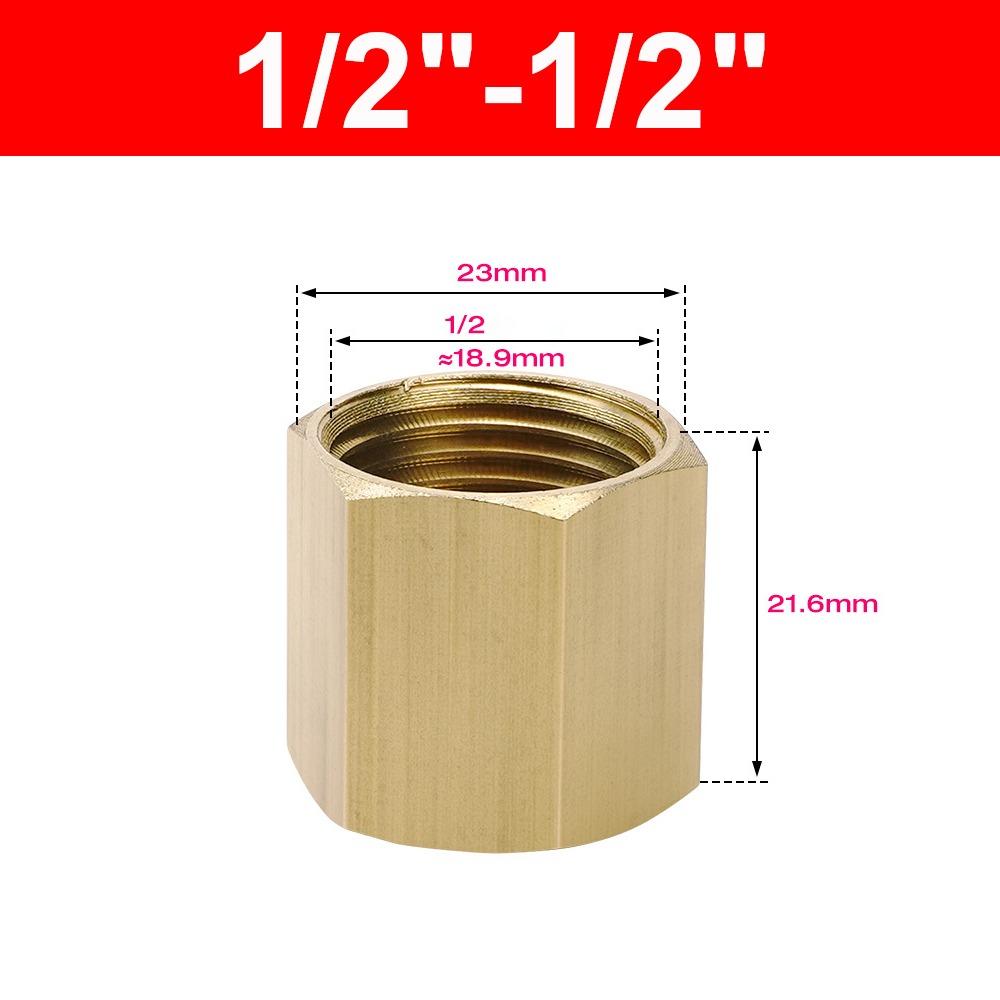 Hex Shape Brass Pipe Fitting BSP Female Thread Hose Adapter Durable Hex Coupling Connector