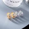 Colorful Zirconia Ear Clips - Luxurious Non-Fading Earrings for Women
