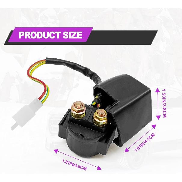

4-Stroke Solenoid Relay, GY6 Starter, Starter Solenoid Replace OEM 35850-286-007, 35850-286-027, 35850-286-017, Fit for Coolster 50cc 125cc 150cc