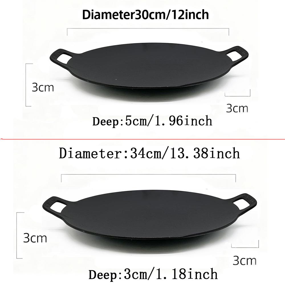 Korean Grill Pan with Nonstick 7-Layer Coating,11.8" /13.38" Aluminum BBQ Griddle for Induction, Gas Stove, Indoor and Outdoor