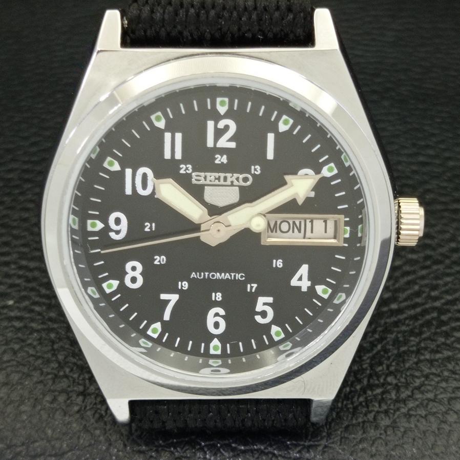 RENOVOVANÉ SEIKO 5 AUTOMATIC 6309A JAPONSKÉ PÁNSKÉ HODINKY S ČERNÝM CILENÍKEM a427303-2 QRL-a427303