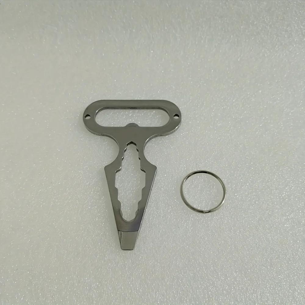 

1 шт. Снаряжение для кемпинга на открытом воздухе EDC Шип для самообороны Гаечный ключ Многофункциональный инструмент Портативная открывалка для бутылок серебряный