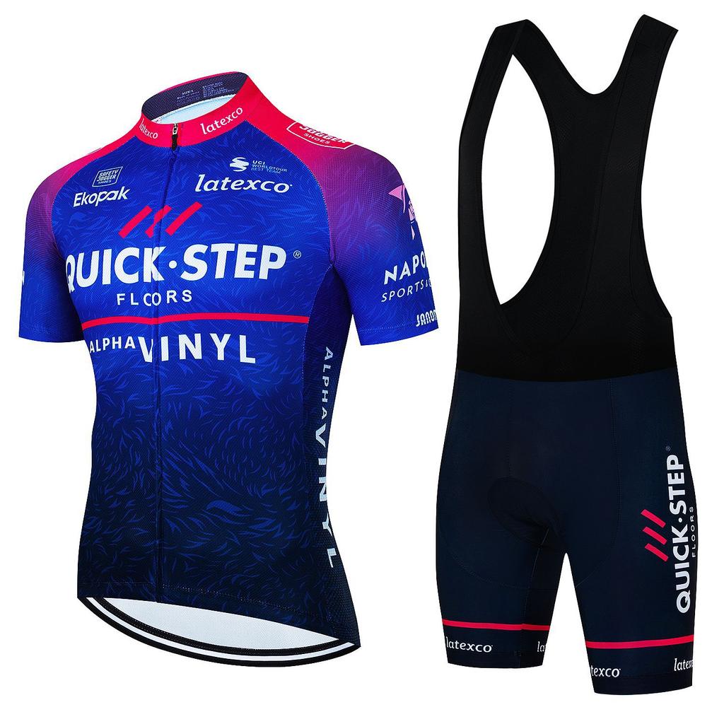 Tuta da Ciclismo Quick Step Team Edition Manica Corta Estate Mountain Bike Ciclismo su Strada Maglia Tour De France