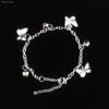 Silver Plated Pretty Nice Butterfly Chain Bracelet Fashion Charm Anklet Wedding Cute Women Lady Party Gift Wholesale