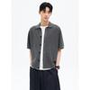 Collared Short Sleeve Cardigan Ash