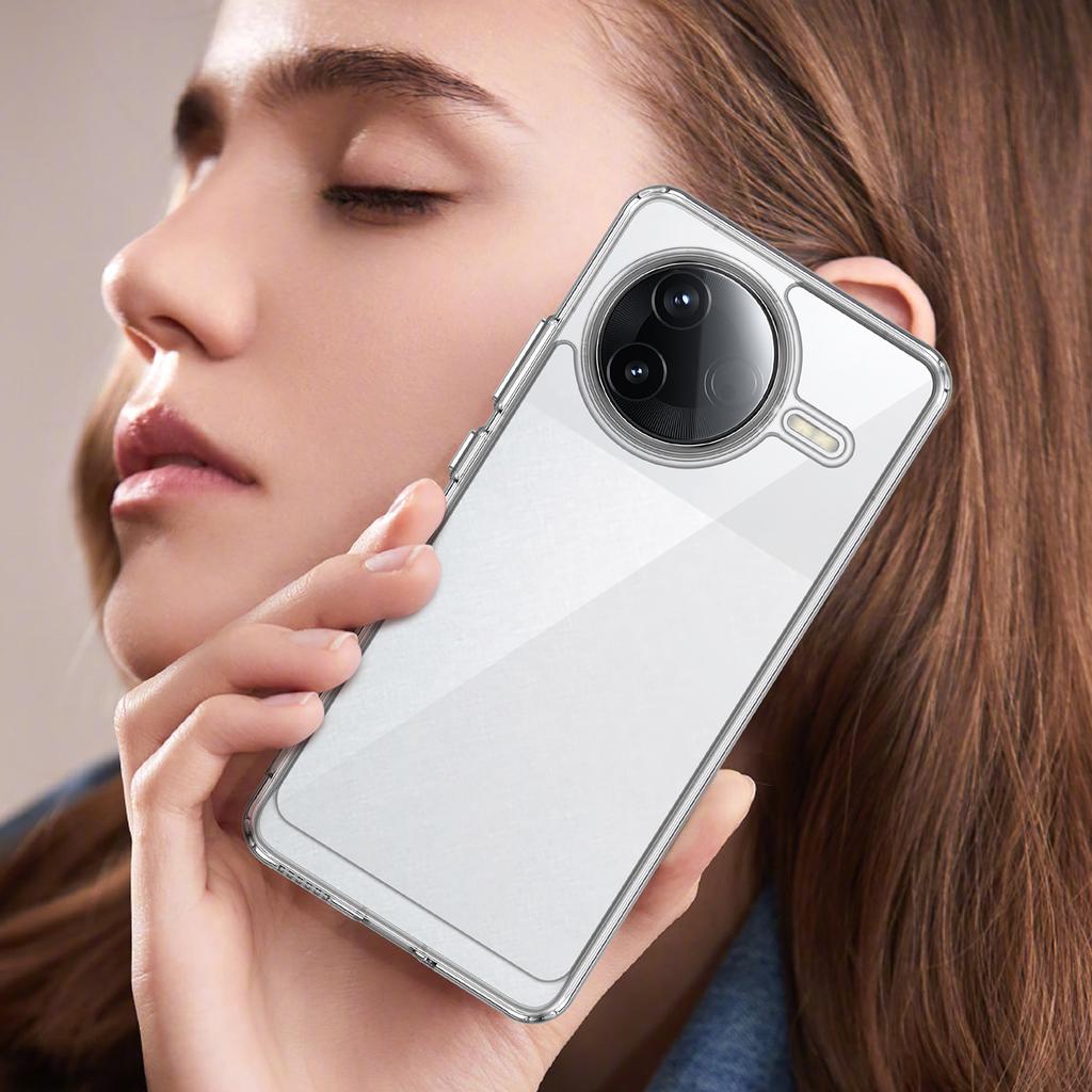 WANLONFENG MF Series for Xiaomi Poco F7 Pro 5G/Redmi K80 5G Case TPU Acrylic Clear Phone Cover with Tempered Glass Film