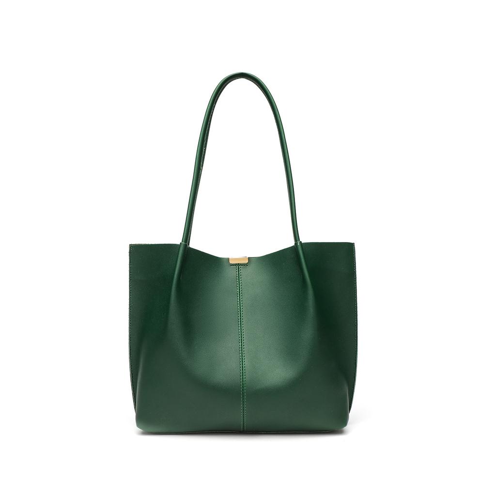 Handtasche mit großem Fassungsvermögen für Damen, neue weiche Lederstruktur, einfache Retro-Damen-Schultertasche