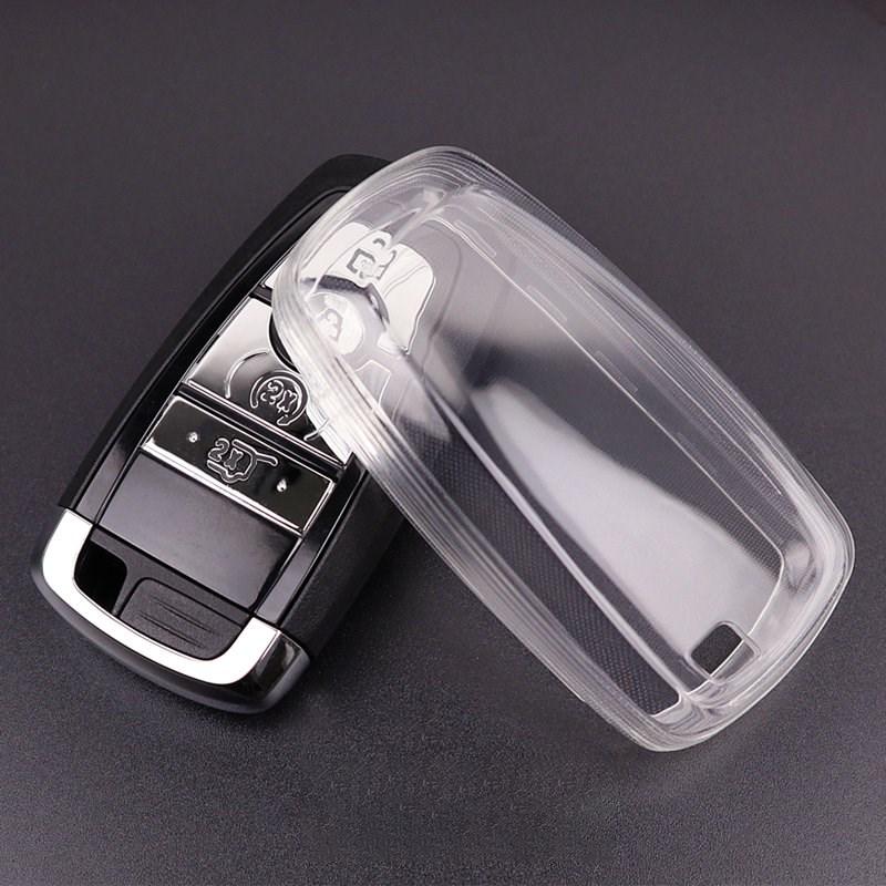 Transparent TPU Car Remote Key Case for Ford Fusion Mustang Kuga Ecosport Explorer F-150 F-250 F-350 F-450 F-550 Raptor F150 Fob