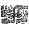 Nuovo Stencil Tatuaggio Henna Moda Tatuaggi Temporanei Mano Kit Pittura Body Art DIY Adesivo Modello Matrimonio Indiano Strumenti Kit Pittura