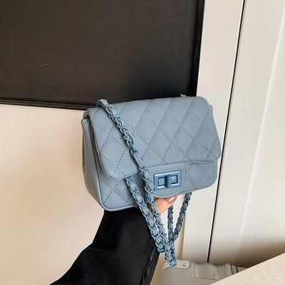 Hochwertige kleine Tasche Damen neue Frühling und Sommer vielseitige Diamantkette Umhängetasche lässige Damen kleine quadratische Tasche