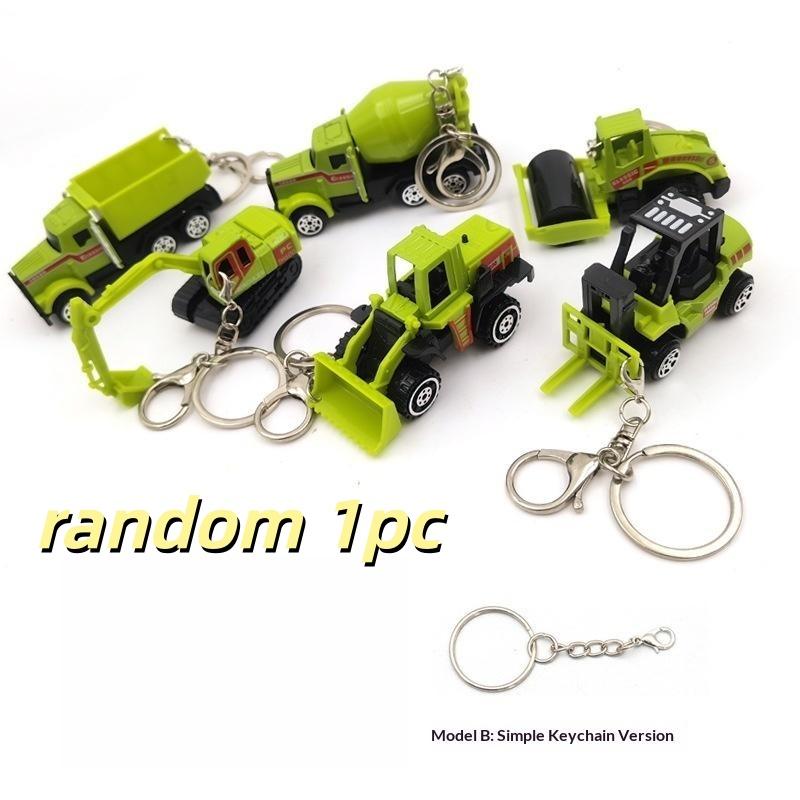 Mini Excavator Keychain Rustproof Alloy Construction Vehicle Pendant Creative Bag Ornament for Construction Lovers