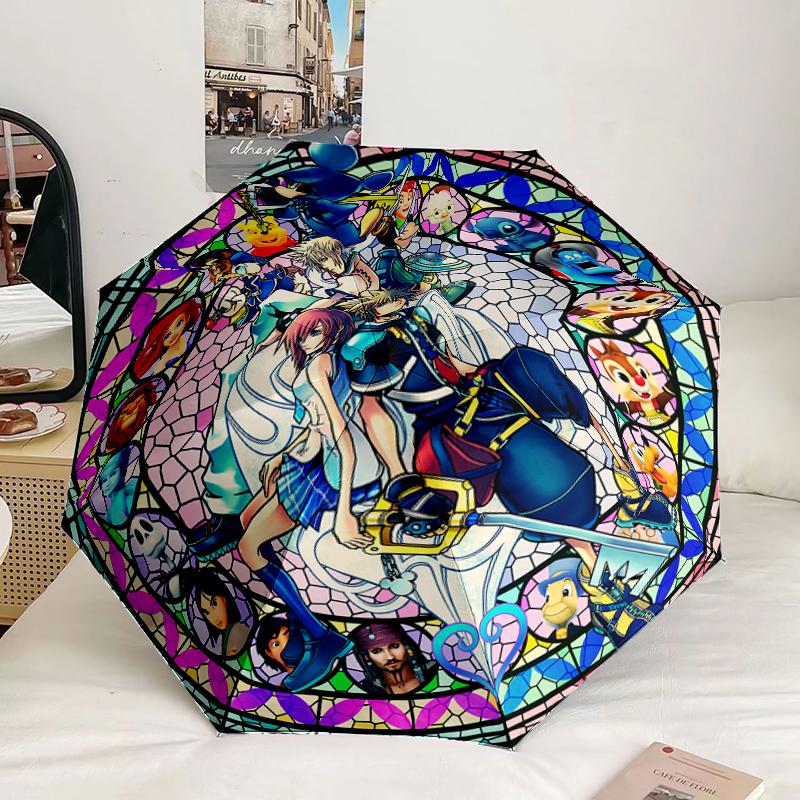 Stained Glass Fantasy King Umbrella 8-Frame for Travel, Camping, Casual Lightweight Portable Umbrella, Essential for Every Family Holidays Gift