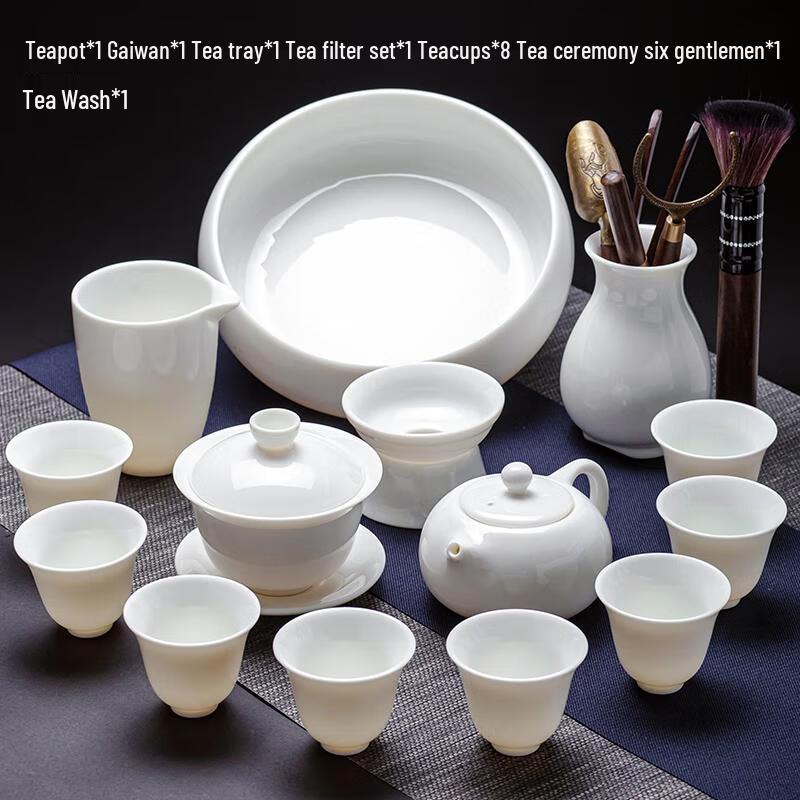 

HANDUNYOU Wind Chime Glass Teacup & Xishi Pot 15-Piece Set