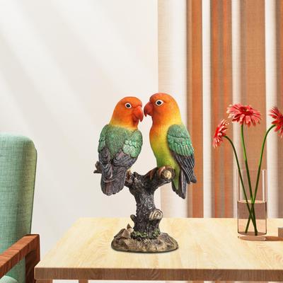 Figurine de perroquet en résine, ornement d'oiseau d'amour, cadeau d'anniversaire, décoration créative de table et de bureau