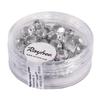 Perle facettée en verre, ø 6mm, argent opaque, 6 mm ø, boîte 50 pces