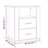 Nightstand Concrete Grey 50 X 36 X 60 Cm Engineered Wood