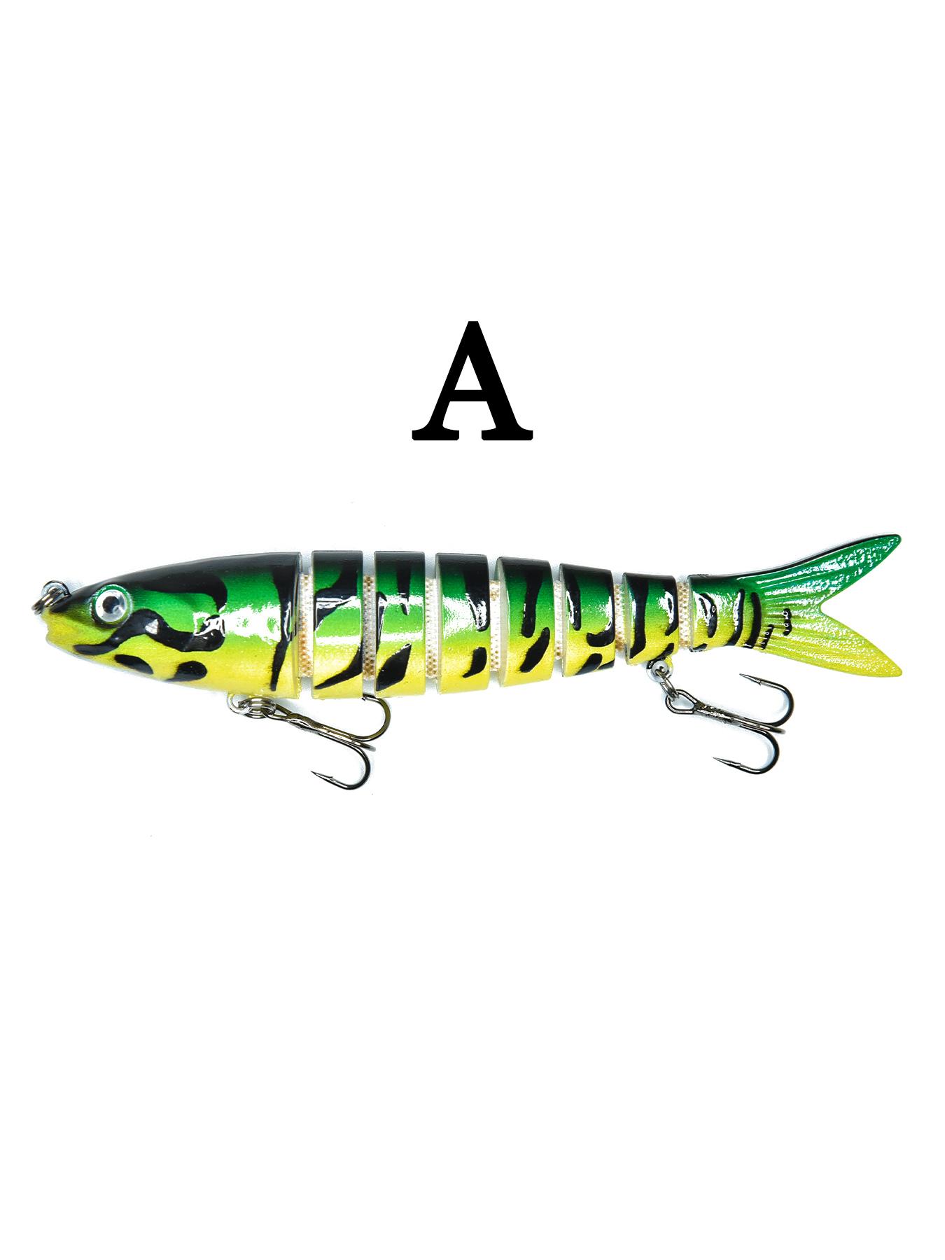 Eight-section bionic fishing lure for pike, featuring lifelike swimming action to attract aggressive predators effectively.