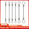 Transparent PVC Coated Stainless Steel Wire Rope with Fish Eye Terminal, 1.5mm~3mm Thick Anti-Fall Lighting Hanging Rope.