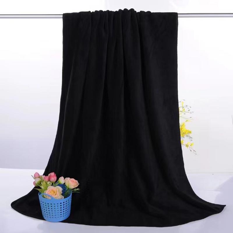 

Черное толстое полотенце для парикмахерской, столик для макияжа с мягкими суперабсорбирующими волосами