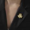 LIKGREAT Good Luck Clover Brooch for Women Men Stainless Steel Lapel Pin Irish Lucky Jewelry Gift for Graduation Birthday