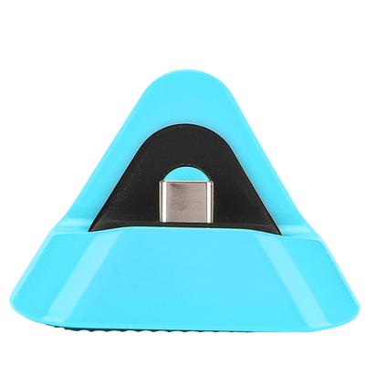 Portable Triangular Type C Charging Base Metal Bottom Charger for Switch Lite Host(Blue Green )