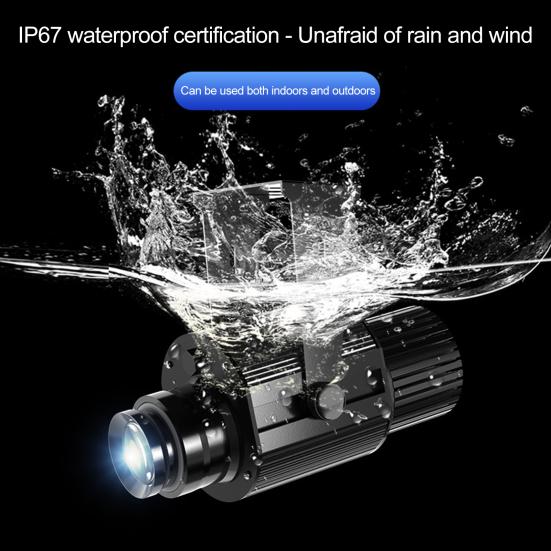 50W LED Logo GOBO Projector Light IP67 Waterproof Advertising Light with Remote Control Rotational Welcome Sign Projector for Business Store Bar Hotel