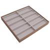 Sunglasses Display Tray PU Wood Grain Sunglasses Storage Case for Home Glasses Store