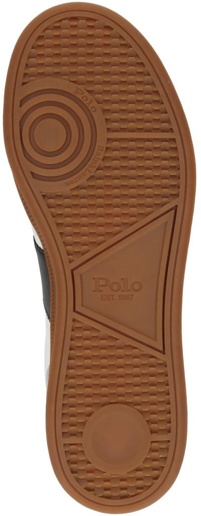 Кроссовки Polo Ralph Lauren Heritage Area из натуральной кожи бело-серого цвета 809956119002