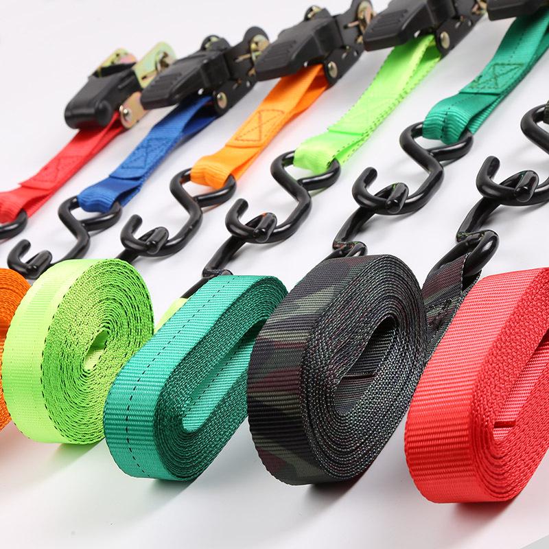 25mm Polyester Self-Driving Off-Road Luggage Ratchet Tie-Down Straps