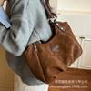Large-capacity bag women's autumn and winter versatile 2025 new simple pleated shoulder bag popular commuter tote bag this year