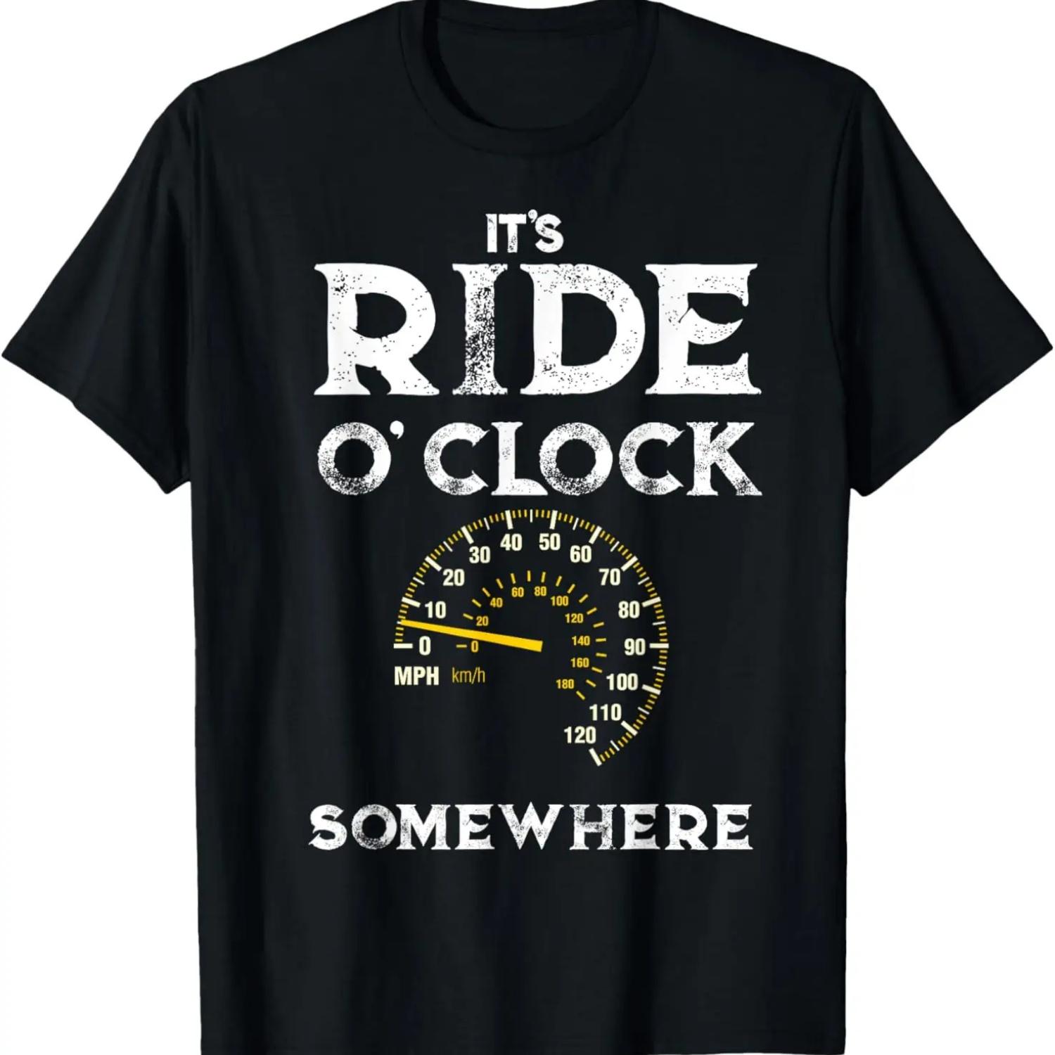 Biker Its Ride O Clock Somewhere Funny Motorcycle T-Shirt XXXXXL разноцветный