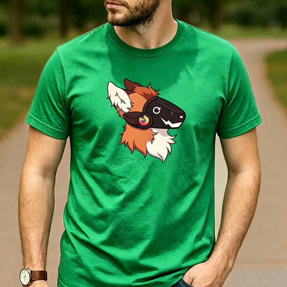 Orange Fluff Protogen Fox Flame Ear Graphic T Shirt Unisex Crew Neck Short Sleeve Fandom Fan Holiday Gift Top