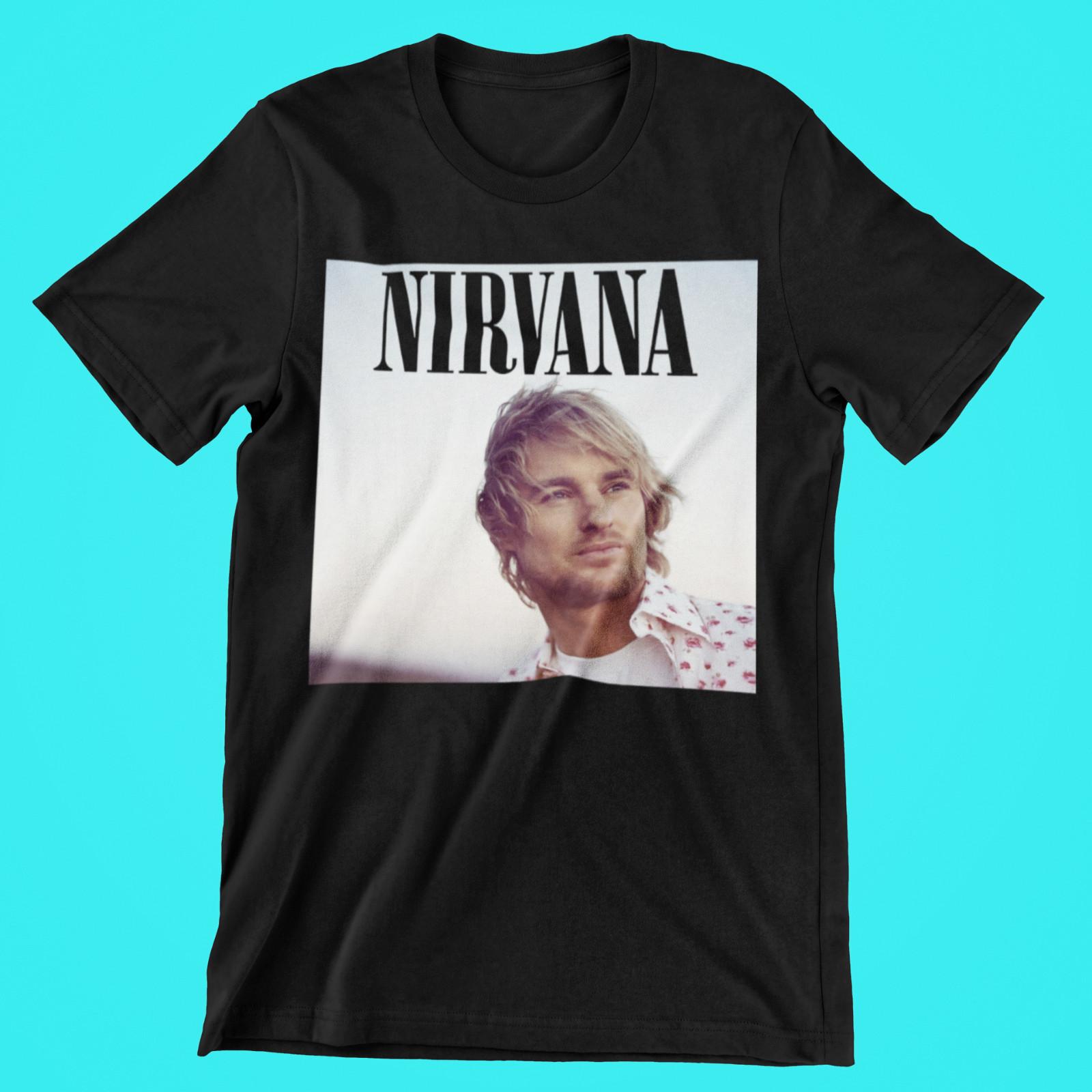 Nirvana Owen Wilson Looks Like Kurt Cobain Alternative Rock 90s Premium T-shirt S