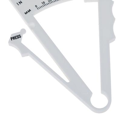 2Pcs/Set White Pvc Body Fat Caliper Measure Tape Tester Fitness For Lose Weight