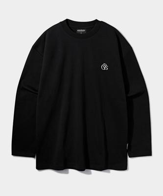 GRANDIOSITY High-Density Double-Sided Oversized Long-Sleeve T-Shirt (Black)