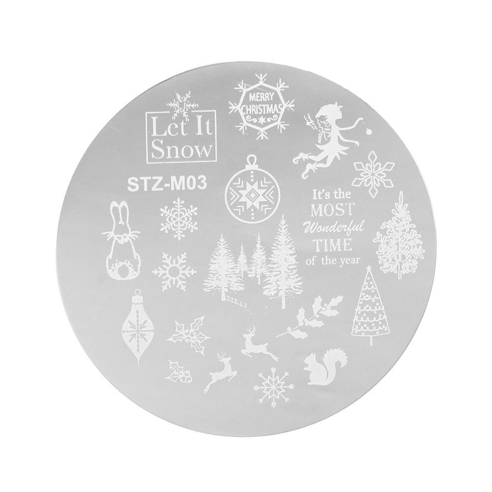 Tools Snowflake Christmas Nail Stamping Plates Polish Templates Stencils Molds Nail Stamp