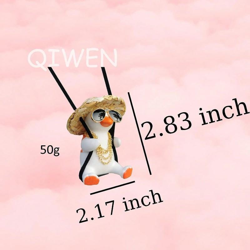 Car Mirror Hanging Accessory, Swinging Duck Car Decoration, Cute Auto Accessory For Teenagers, Car Pendant Decoration For Trucks