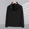 Spring Autumn Mens Fleece Jacket    Stand Collar Softshell Outwear Thermal Warm Coat