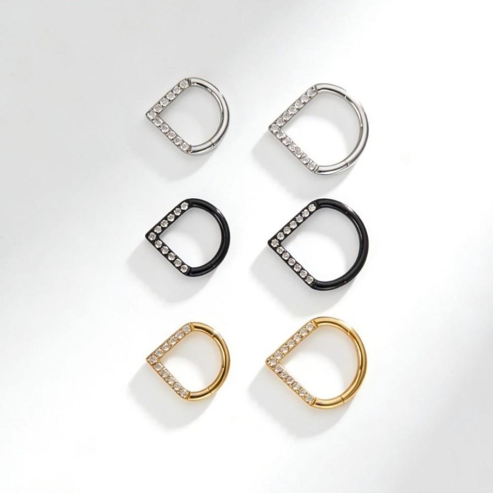 Chirurgischer Stahl Septum Nasen Clicker Tränenform Körperschmuck Strass Nasenring Damen