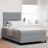 Box Spring Bed with Headboard Light Grey 120 x 200 cm Fabric