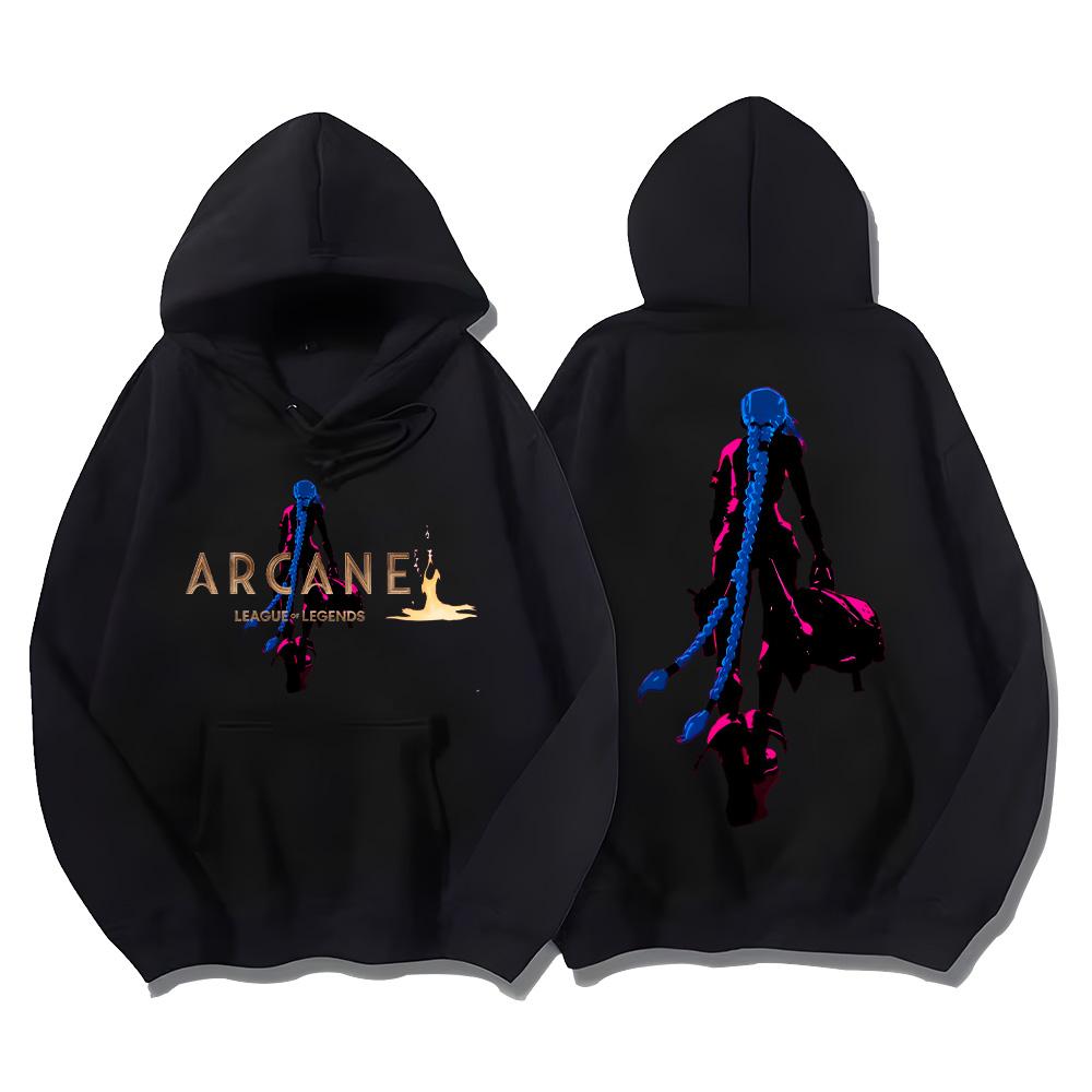Arcane Hoodies Jinx Classic Aesthetic Print Clothing Autumn Winter Simple Sweatshirts Women Men Y2K Pullovers Clothing
